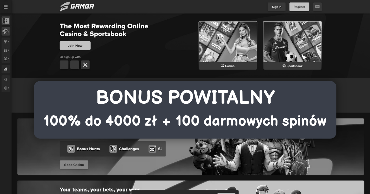 Gamba Casino - Sloty i Bonusy w Polsce